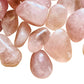 Full profile of Grade AA Rose Quartz tumbled stone ready to ship from Beyond Bohemian