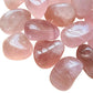 Close-up of Rose Quartz tumbled stone, from Brazil.