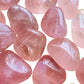 Alternate angle of Grade AAA pink Rose Quartz tumbled stone, to support Love.