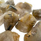Profile view of Quartz raw stone, worked with for Cleansing, showing subtle veining.