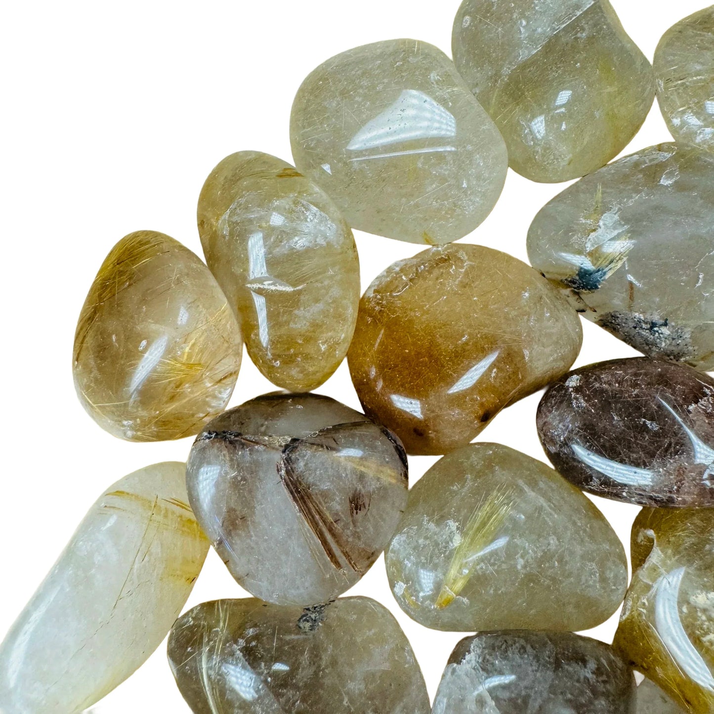 Full profile of Grade AA Quartz tumbled stone ready to ship from Beyond Bohemian