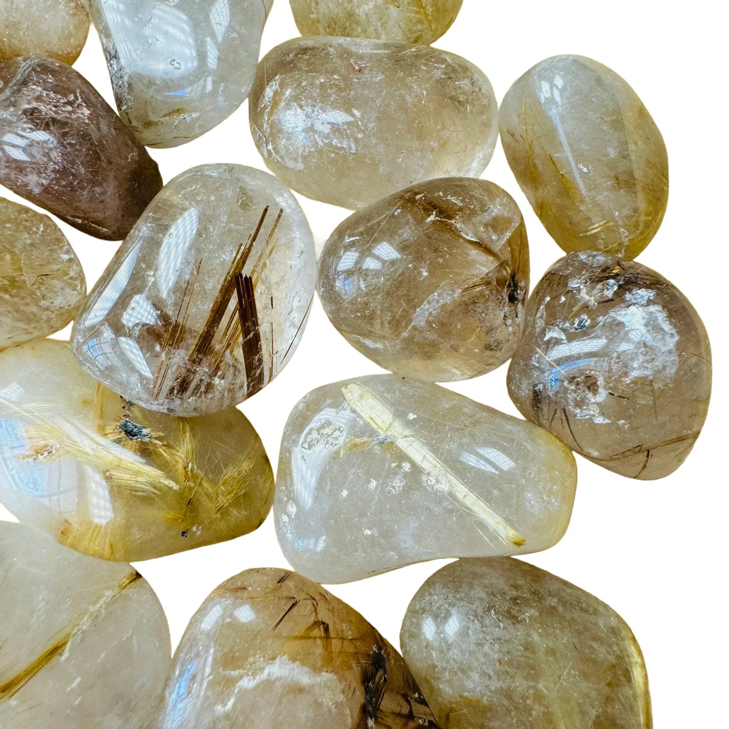Full profile of Grade AA Quartz tumbled stone ready to ship from Beyond Bohemian