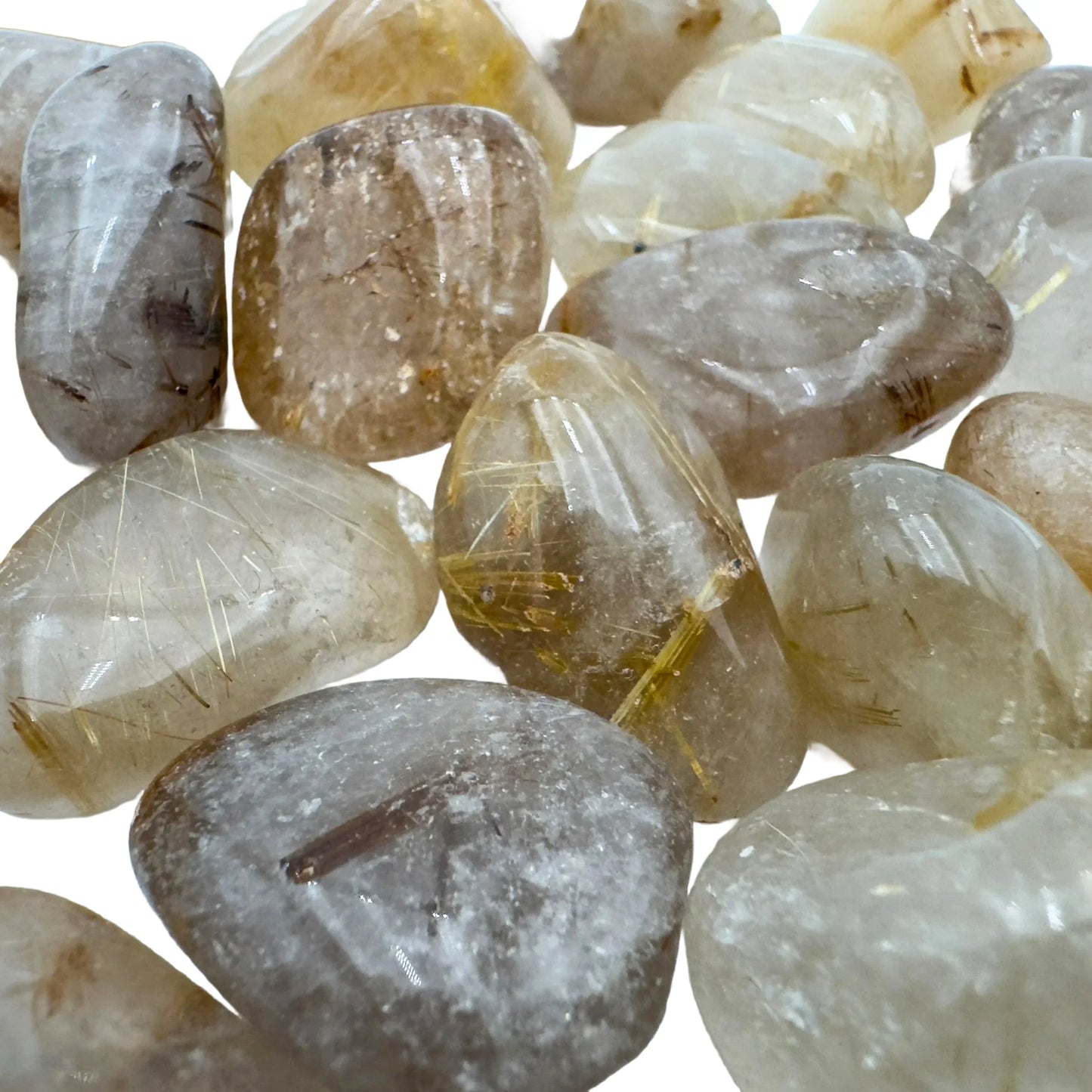 Full profile of Grade AA Quartz tumbled stone ready to ship from Beyond Bohemian