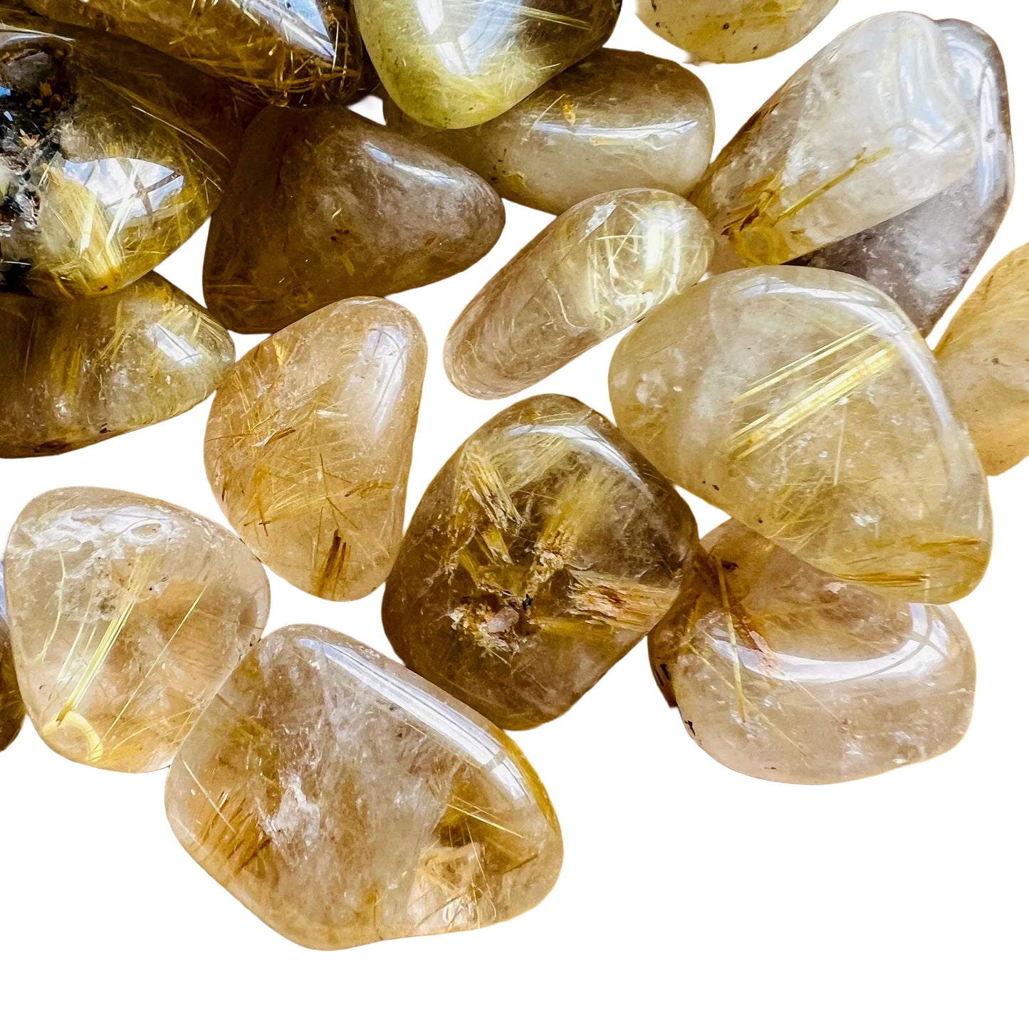 Full profile of Grade AAA Quartz tumbled stone ready to ship from Beyond Bohemian