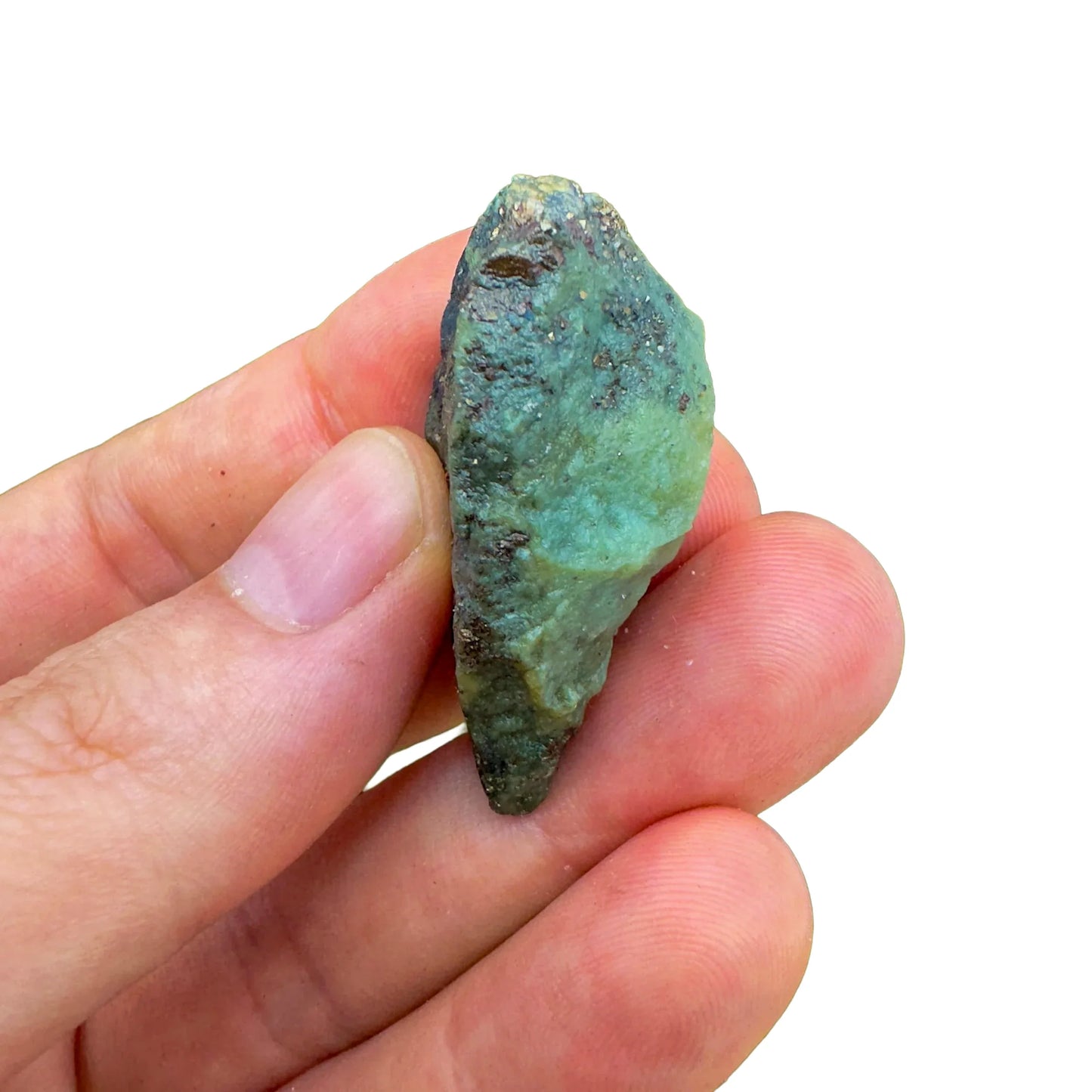 Back view of Grade A Serpentine raw showing natural surface