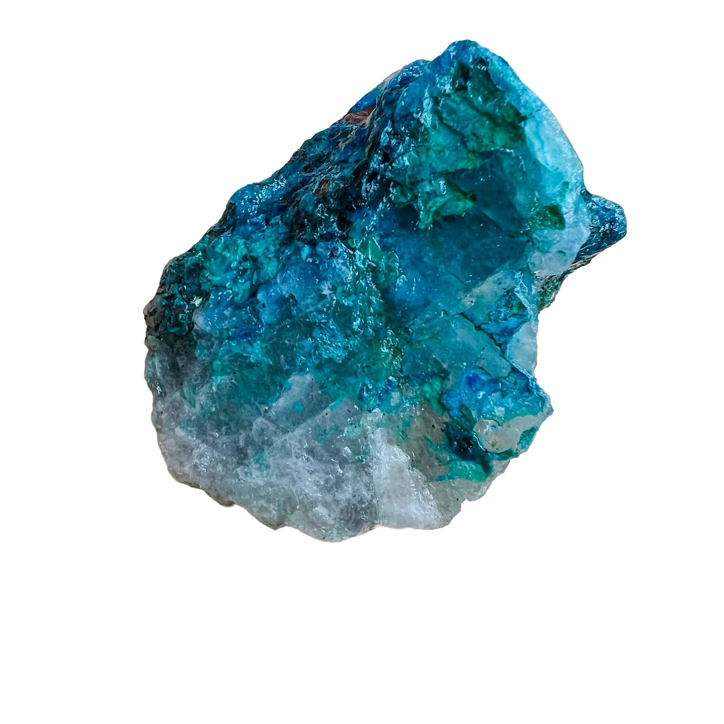 Base detail of Grade A Chrysocolla raw