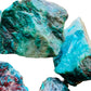 Full profile of Grade A Chrysocolla raw ready to ship from Beyond Bohemian
