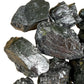 Plan view of Shungite raw stone, showing untreated character.