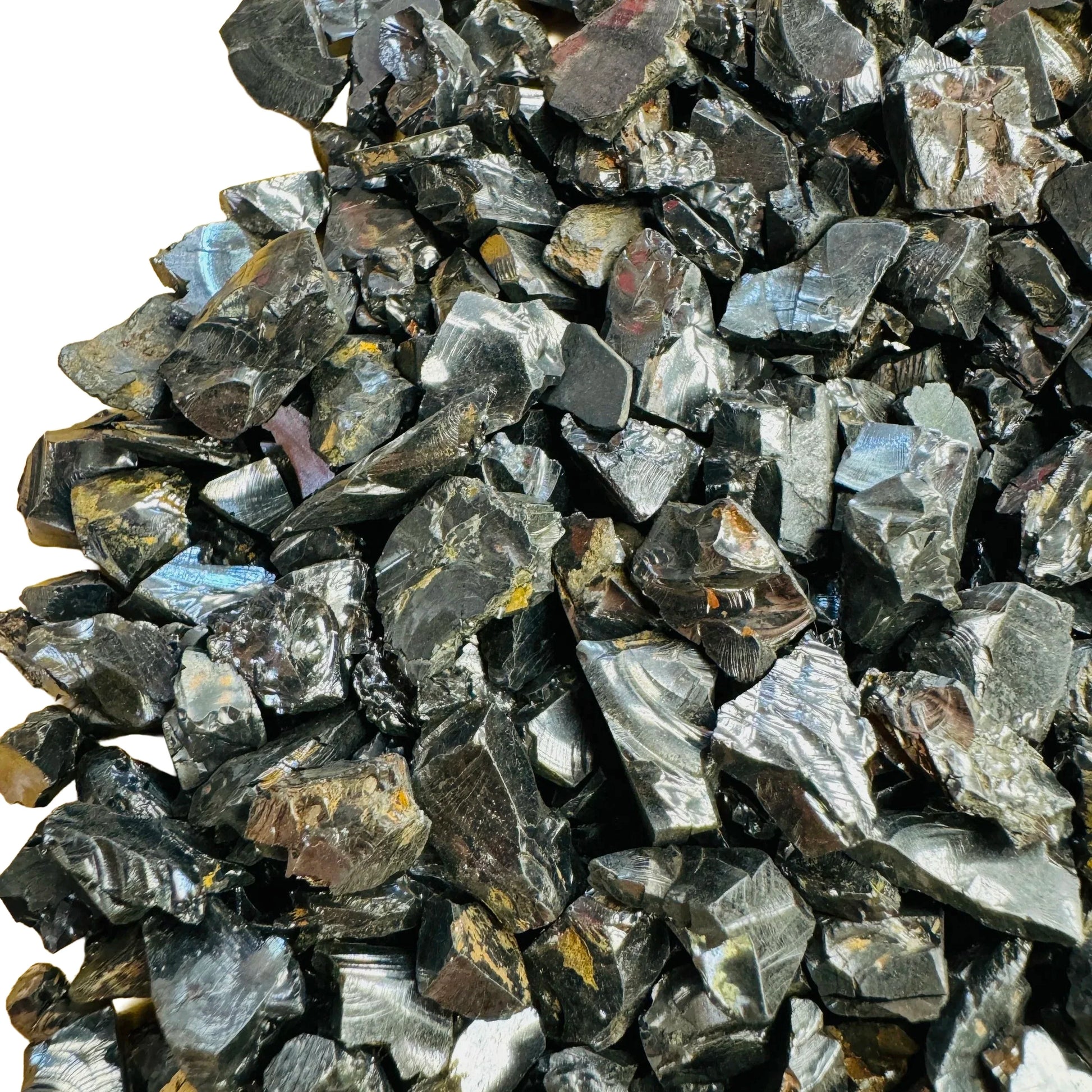 Side profile of Shungite raw stone, from Russia.