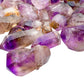 Near view of Smoky Amethyst raw point, showing natural variation.