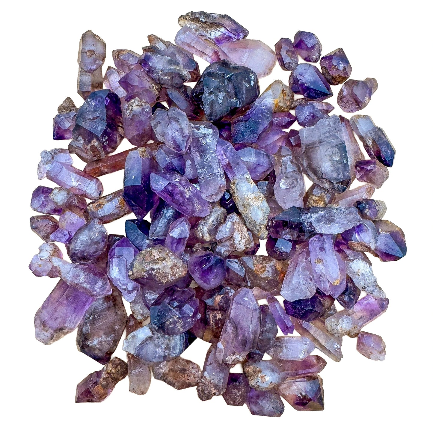 Full profile of Grade A Smoky Amethyst point ready to ship from Beyond Bohemian
