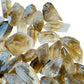 Reverse angle of Smoky Quartz raw point, showing natural patina, sourced from Minas Gerais, Brazil.