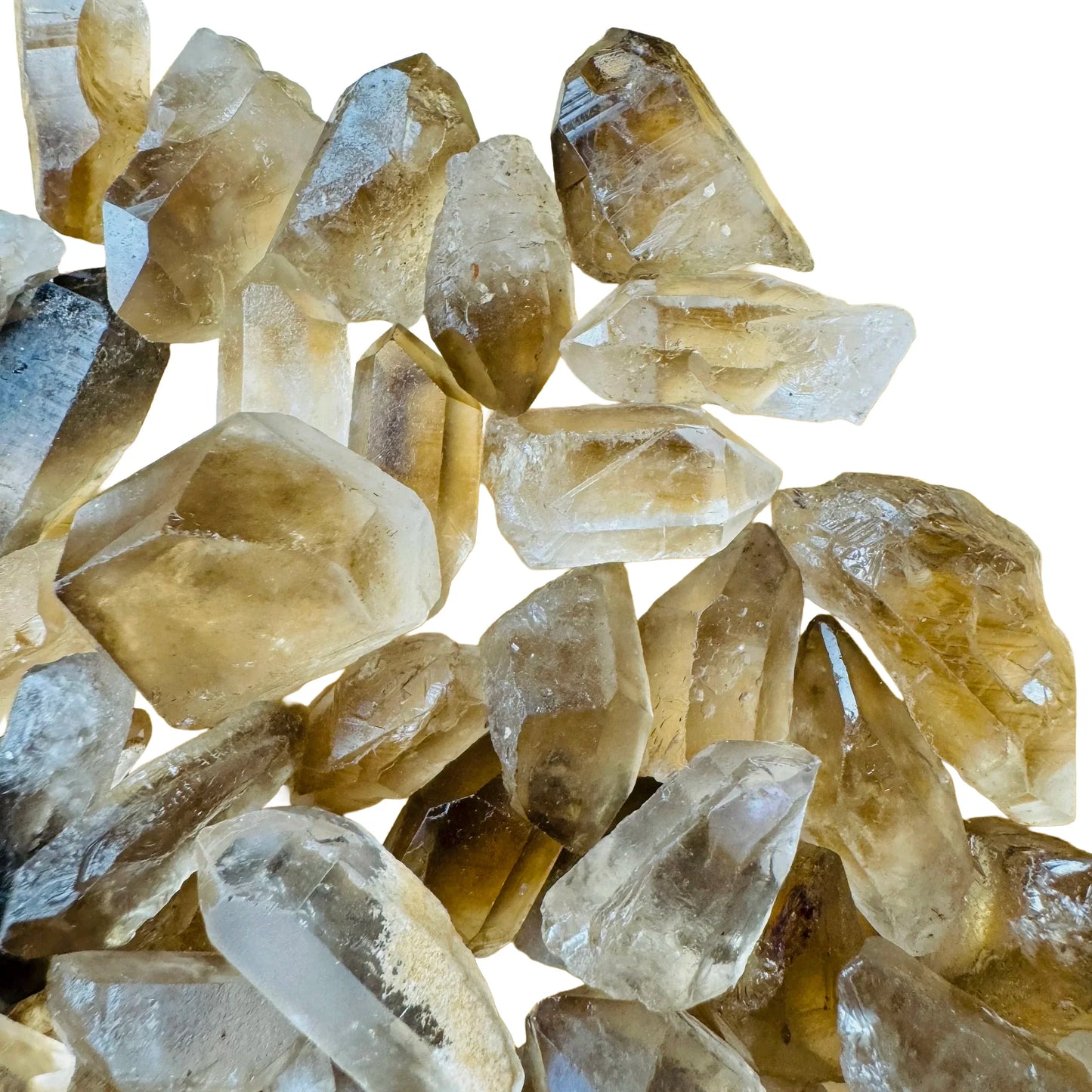 Reverse angle of Smoky Quartz raw point, showing natural patina, sourced from Minas Gerais, Brazil.
