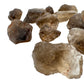 Side-on view of Grade AA Smoky Quartz raw stone, showing natural variation.