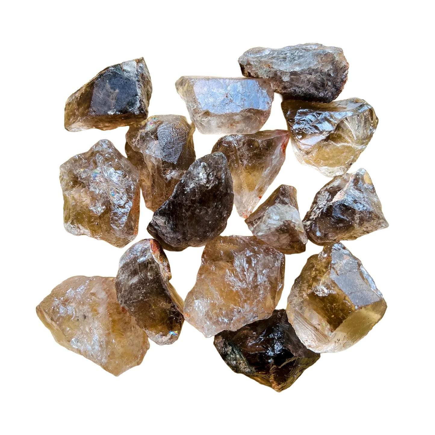 Full profile of Grade AA Smoky Quartz raw ready to ship from Beyond Bohemian