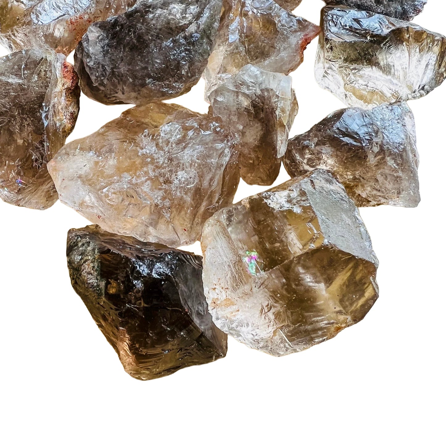 Full profile of Grade AA Smoky Quartz raw ready to ship from Beyond Bohemian