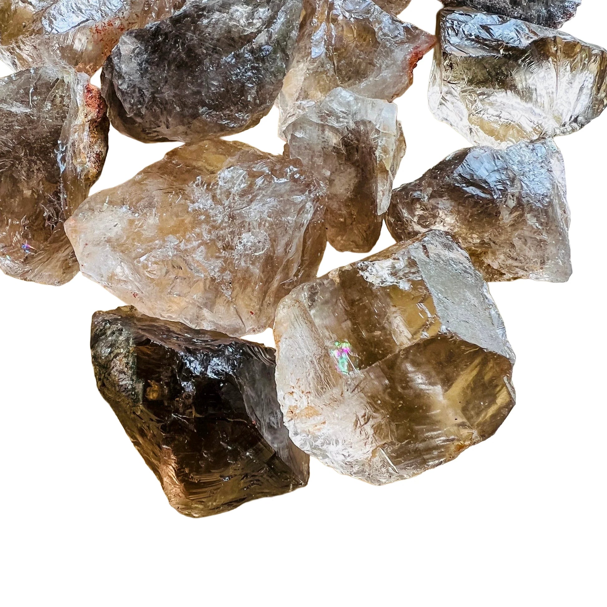Full profile of Grade AA Smoky Quartz raw ready to ship from Beyond Bohemian