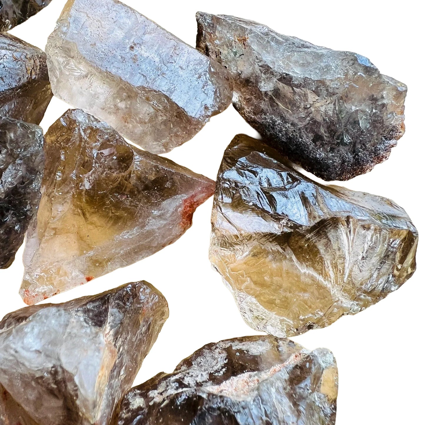 Full profile of Grade AA Smoky Quartz raw ready to ship from Beyond Bohemian