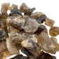 Scale reference of a single Smoky Quartz raw stone Madagascar-sourced, hand-selected from Alaotra-Mangoro, Madagascar.