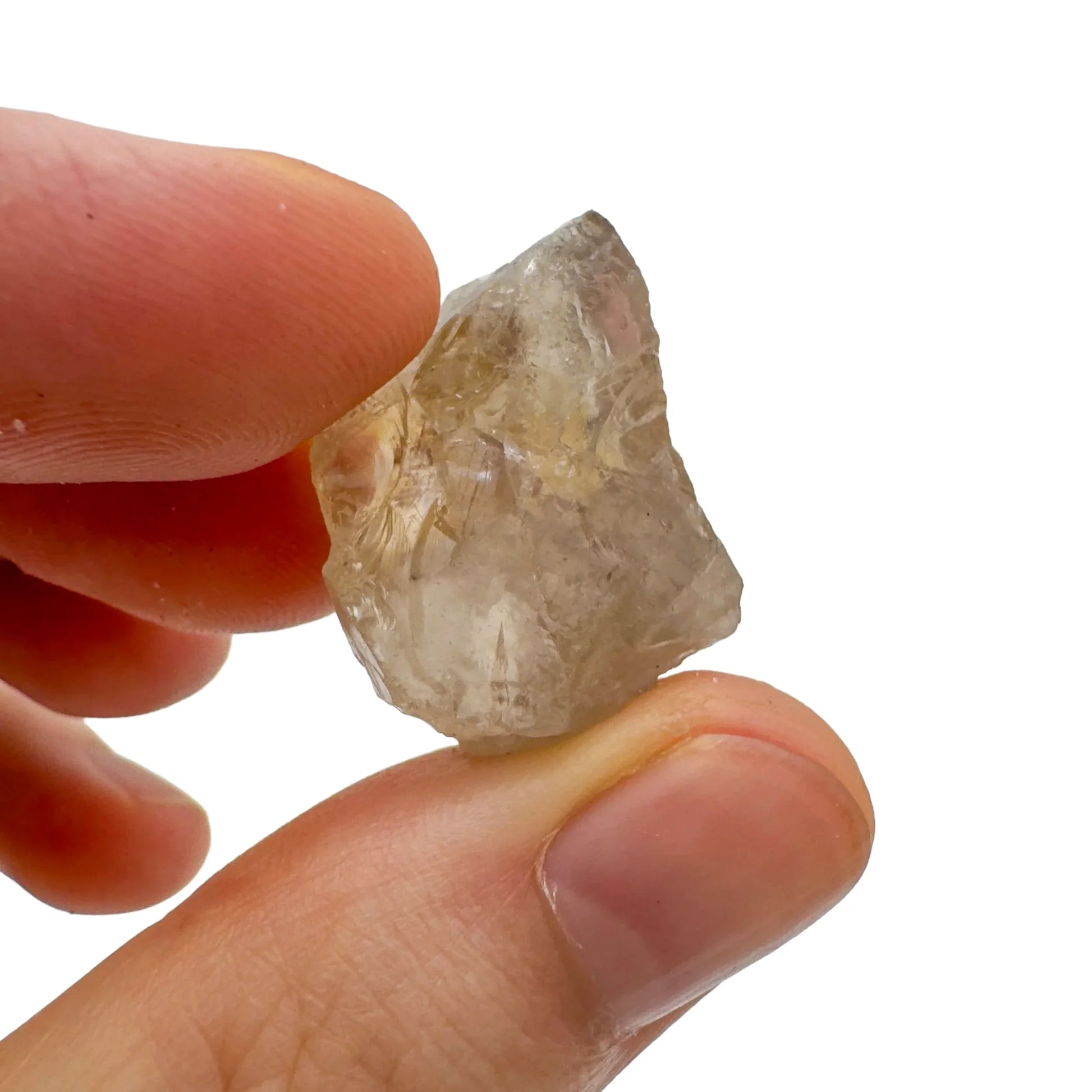 Back view of Grade AA Smoky Quartz raw showing natural surface
