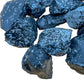 Plan view of black Snowflake Obsidian raw stone, from Utah, United States, kept near for Grounding.