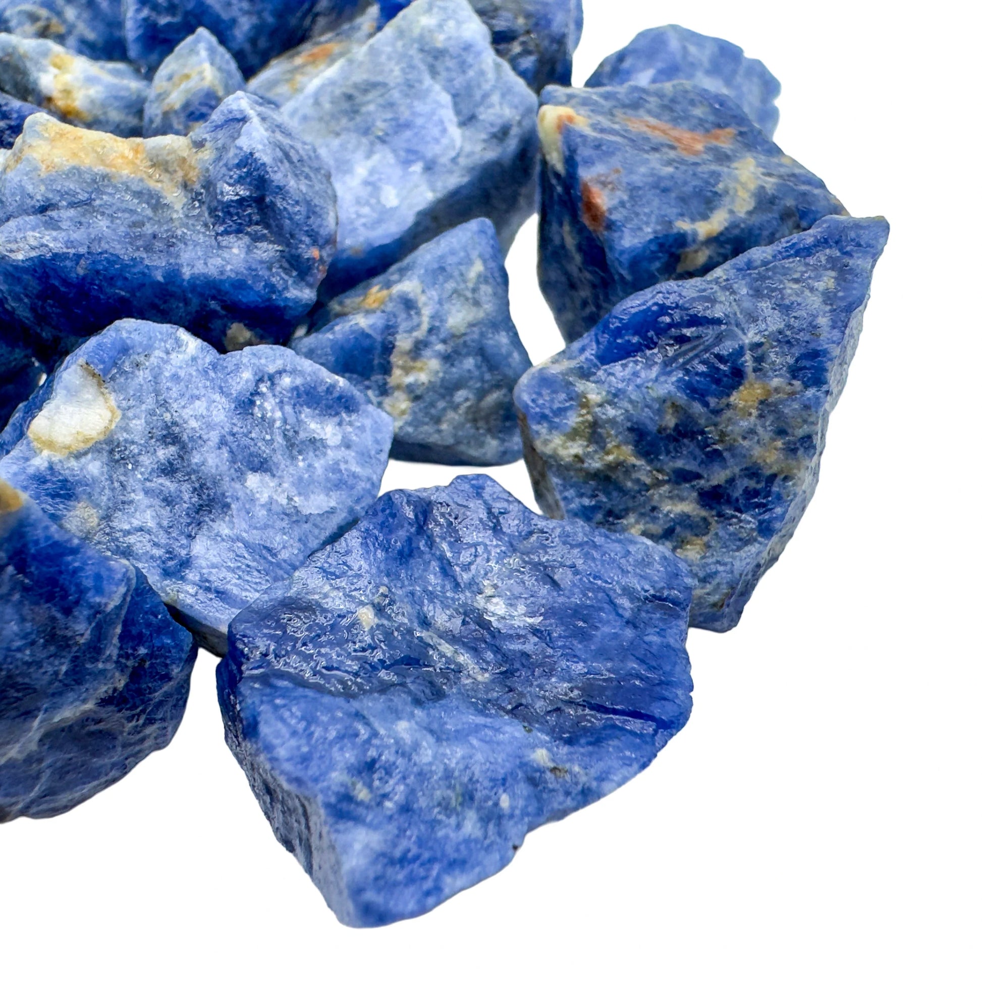 Sodalite raw stones Brazil A grade detail