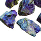 Side perspective of Stichtite raw stone, from Mpumalanga, South Africa, worked with for Emotional Healing.