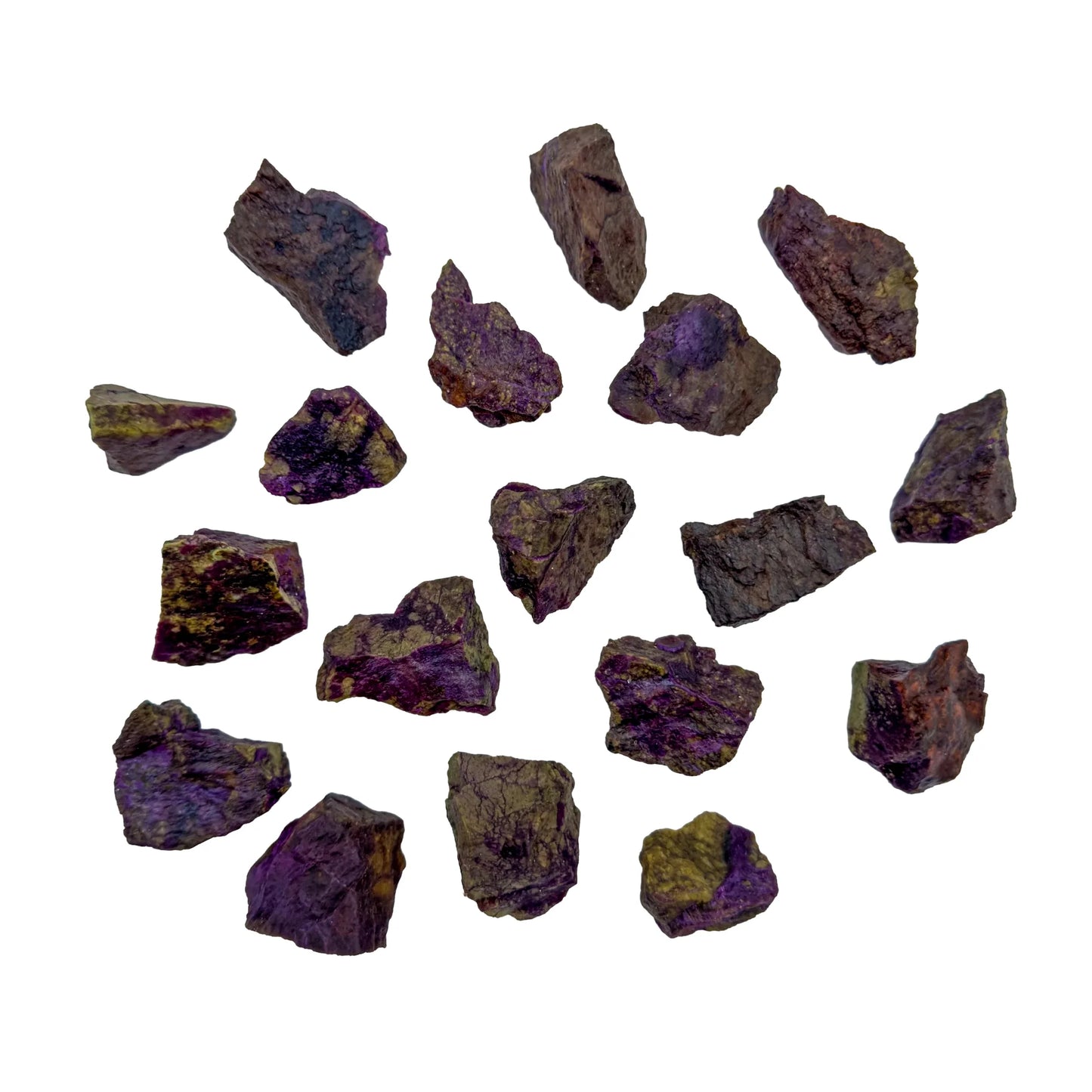 Tight crop of Stichtite raw stone, worked with for Emotional Healing.