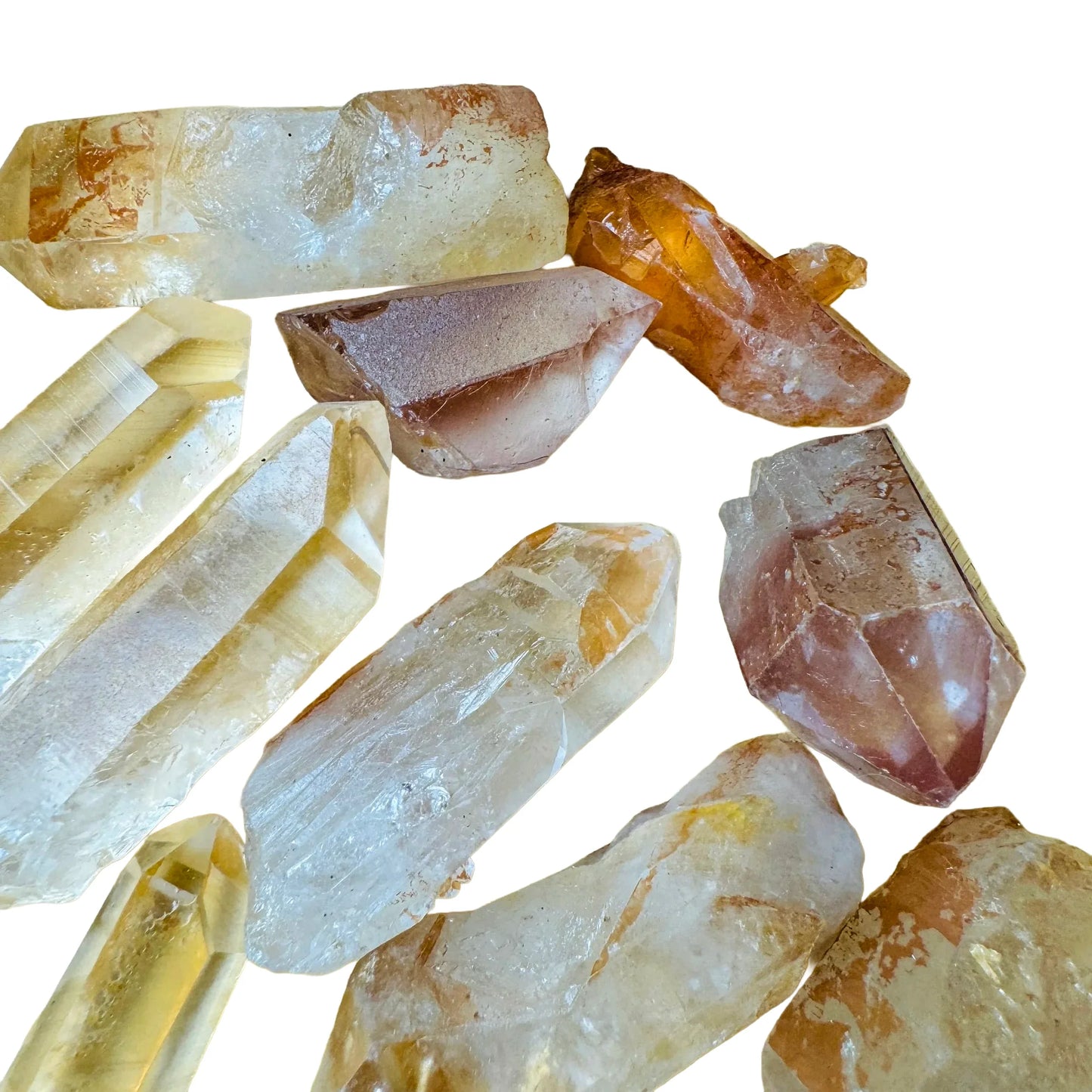 Lifestyle view of a single Lemurian Quartz raw point hand-selected from Minas Gerais, Brazil.