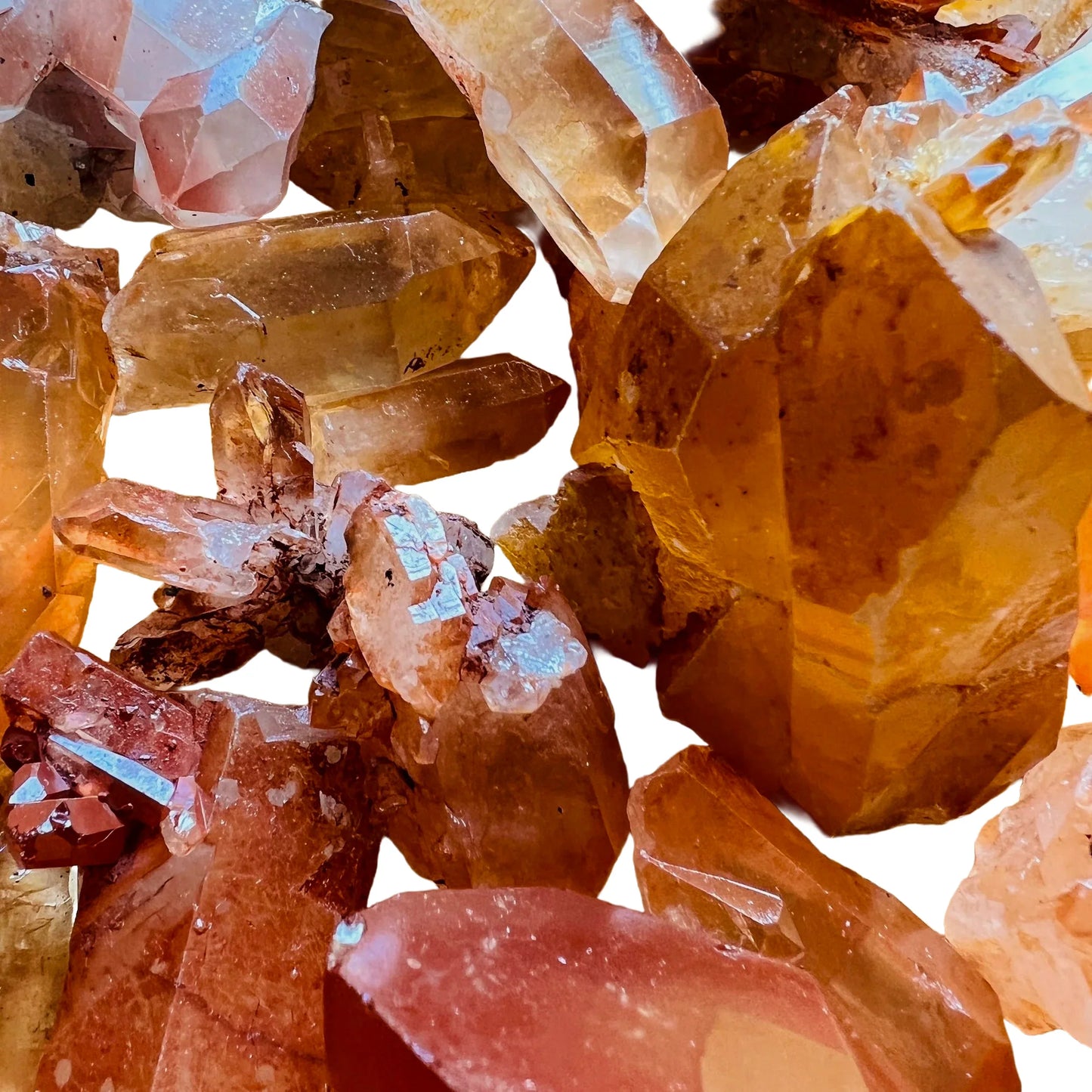 Base detail of Grade AA Tangerine Quartz point