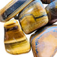 Full profile of Grade A Tiger Eye tumbled stone ready to ship from Beyond Bohemian