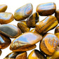 Full profile of Grade A Tiger Eye tumbled stone ready to ship from Beyond Bohemian