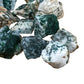 Rear view of Tree Agate raw stone, from Botswana, showing characteristic patterning.