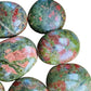 Opposite side of Unakite palm stone, sourced from Northern Cape, South Africa, often kept for Emotional Healing and Healing.