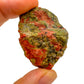 Detail shot of Grade AA Unakite raw under natural light