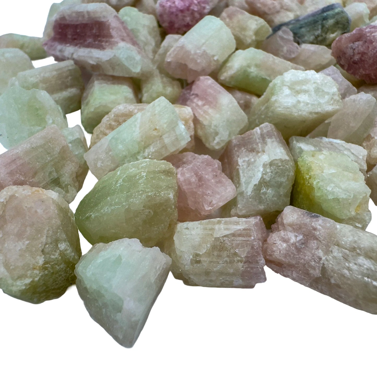 Raw Watermelon Tourmaline rough from Minas Gerais Brazil bulk lot