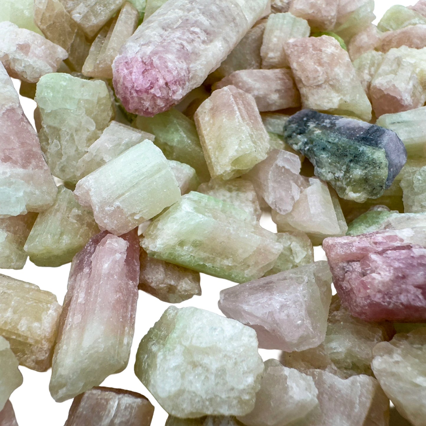 Raw Watermelon Tourmaline rough from Minas Gerais Brazil bulk lot