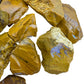 Alternate angle of Yellow Jasper raw stone, carried for Confidence, showing natural color depth.