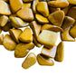 Field-of-view of Yellow Jasper tumbled stone, often kept for Energy, in the warmth of daylight.