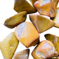 Top view of Yellow Jasper tumbled stone, from Madagascar.