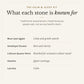 What each stone in The Calm & Sleep Kit is traditionally known for: blue lace agate, calm and gentle speech; amethyst cluster, rest and clarity; lithium quartz point, reached for around a calmer mood; howlite, quiet evenings; larimar, calm. Listed as traditional associations, not health claims