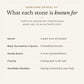 What each stone in the Capricorn Crystal Kit is traditionally known for: garnet, a quiet sense of renewal; black tourmaline in quartz, grounded protection; smoky quartz, a sense of groundedness; fluorite, coming back to the task; snowflake obsidian, staying connected to your body. Listed as traditional associations, not health claims