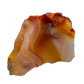 Close detail of AA Grade Carnelian raw stone from Madagascar