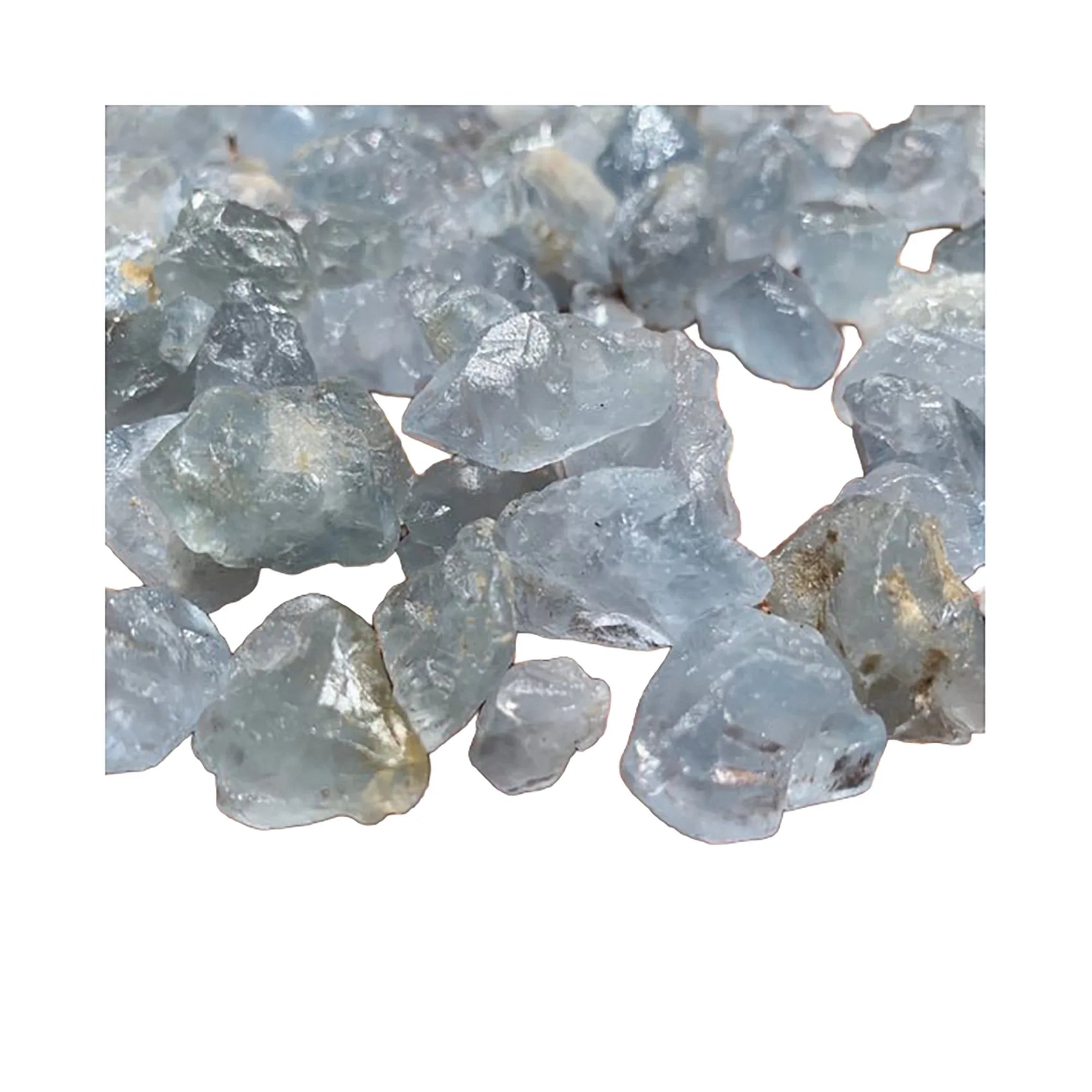 Celestite Raw Stones traditionally associated with Intuition, Meditation & Sleep — blue rough natural, AA grade from Madagascar
