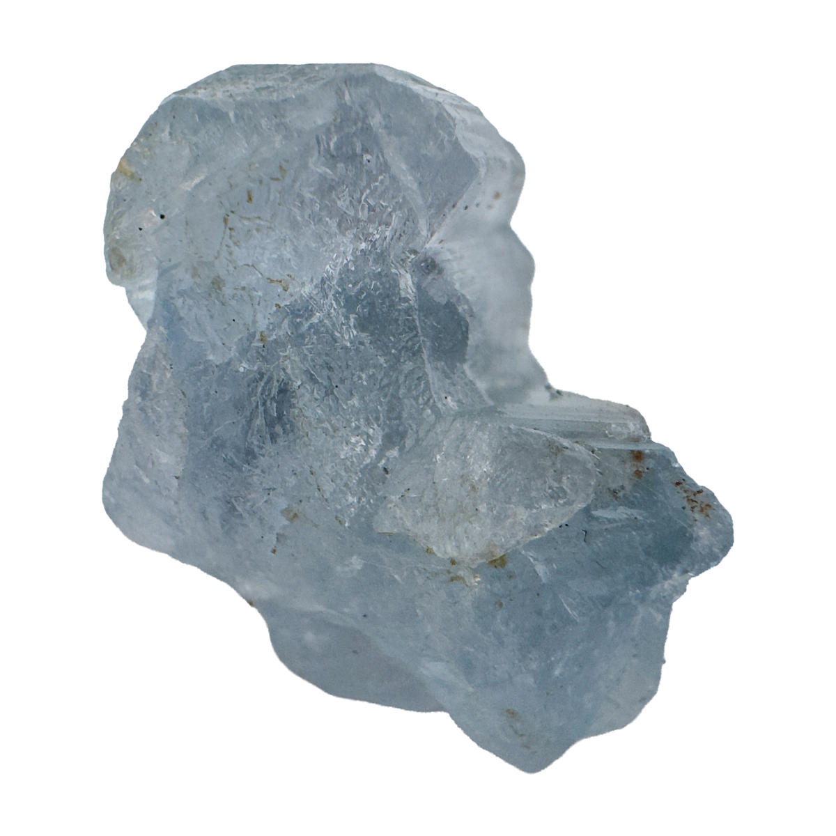 Detail view of AA Grade Celestite raw crystal from Madagascar