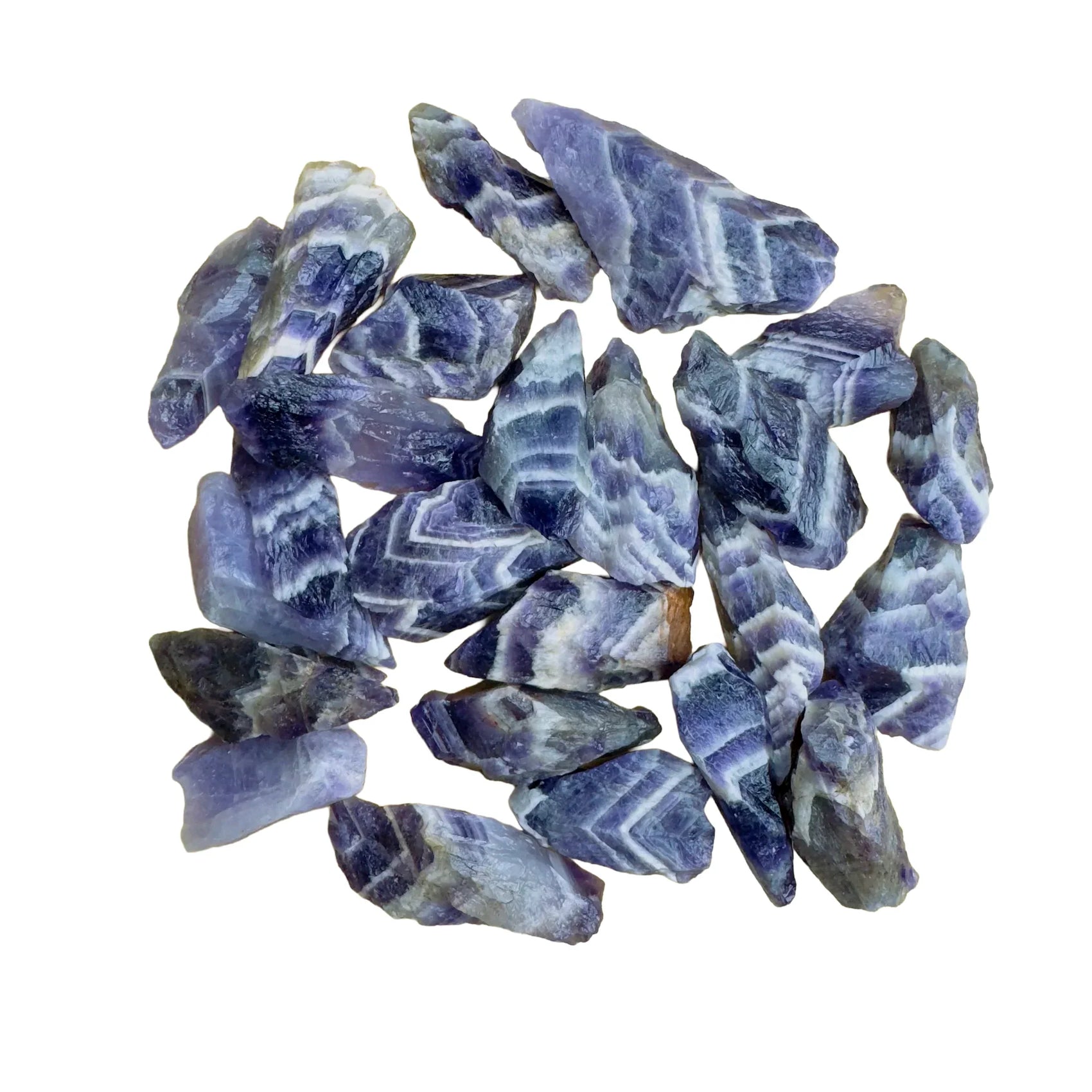 Raw Chevron Amethyst Crystals for Focus, Intuition & Meditation — purple rough natural, AA from Zambia