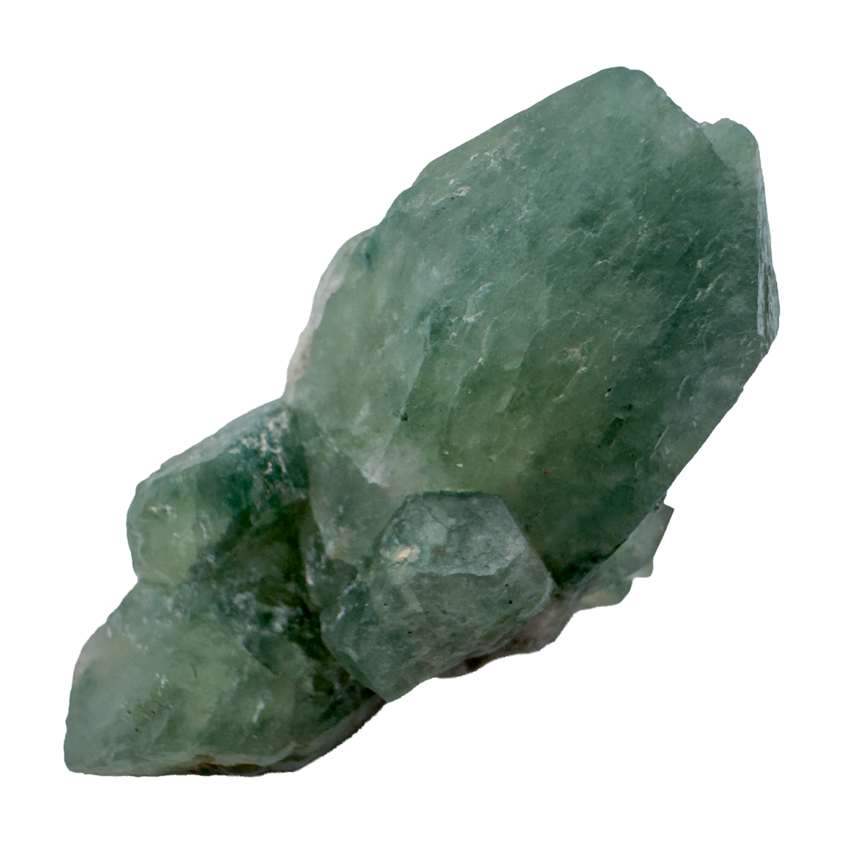 Detail view of A Grade Chlorite Quartz raw crystal point from Zimbabwe
