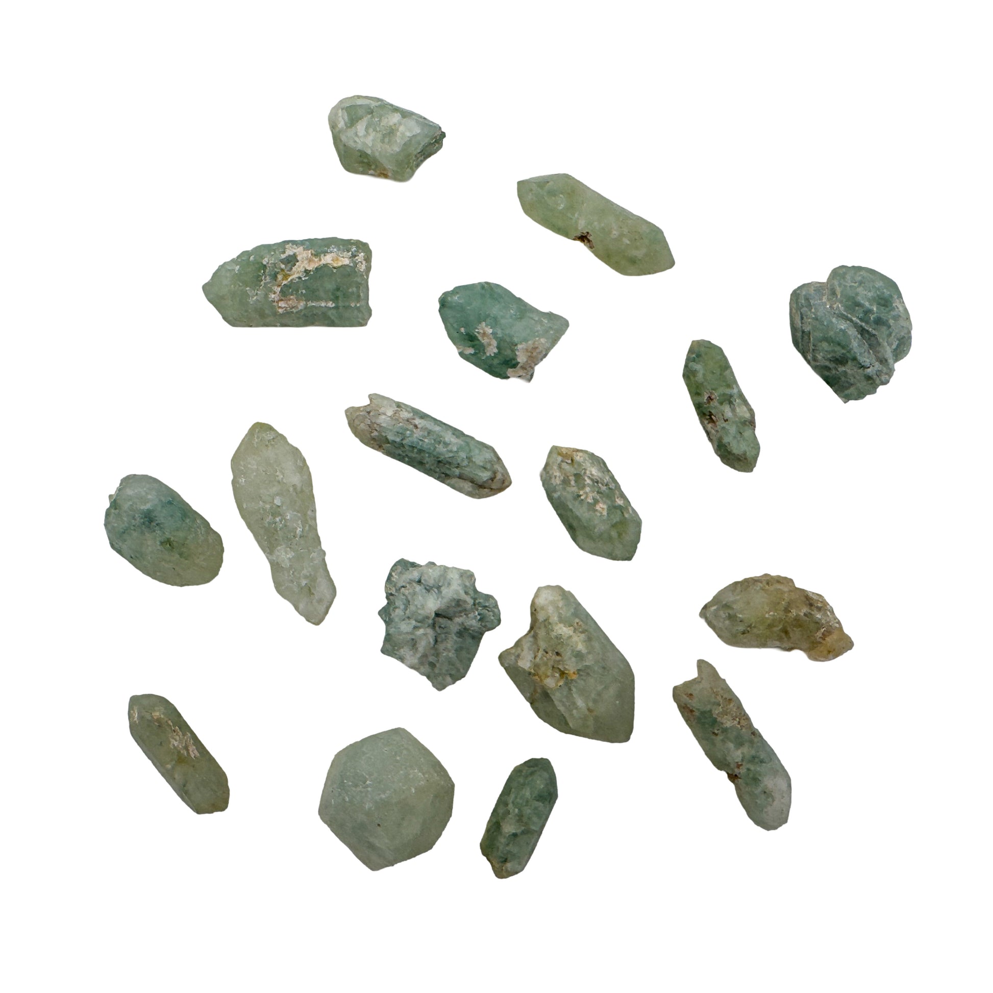 A Grade chlorite quartz raw crystal points, 0.50 to 1 inch, Zimbabwe