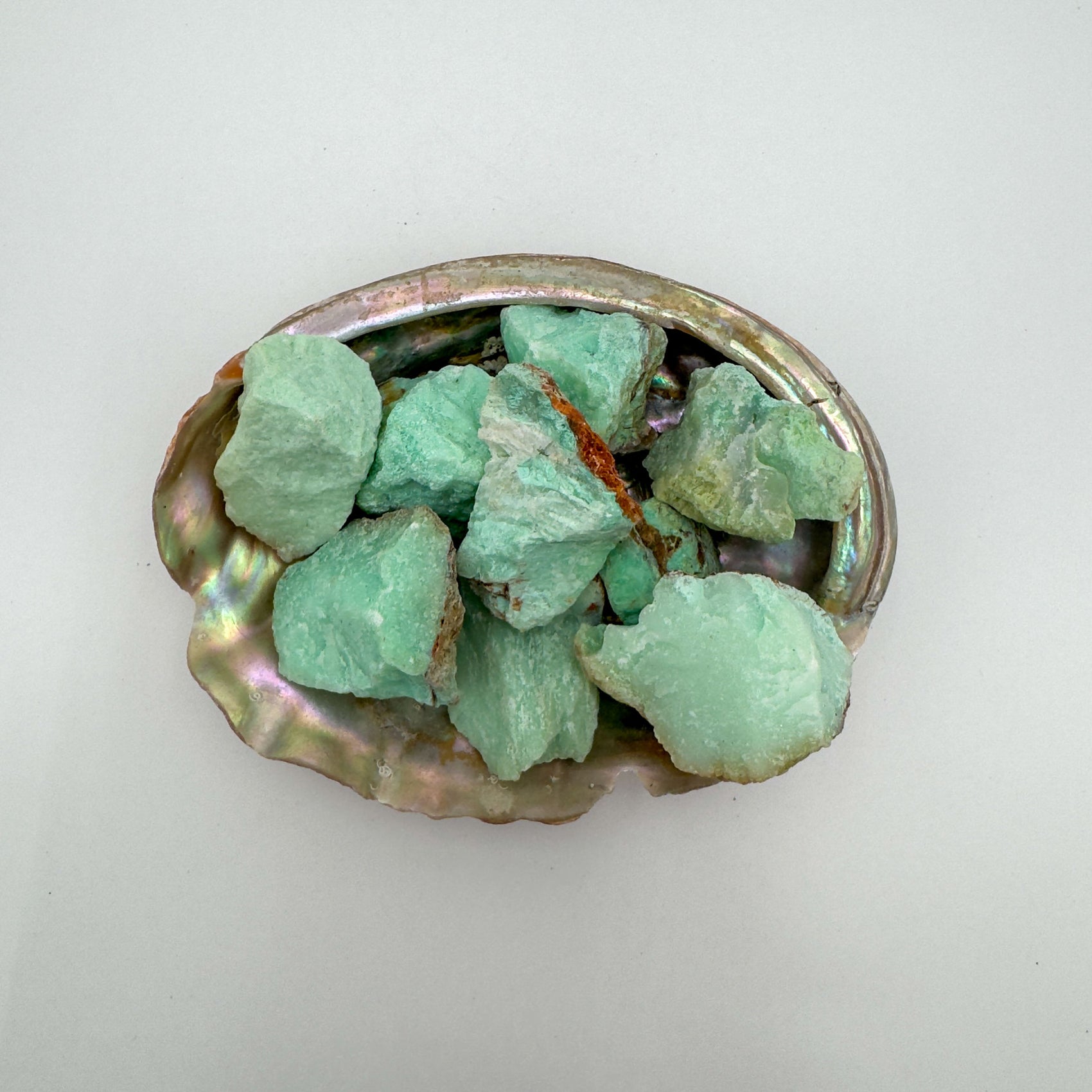 Raw Chrysoprase rough from Minas Gerais Brazil bulk lot