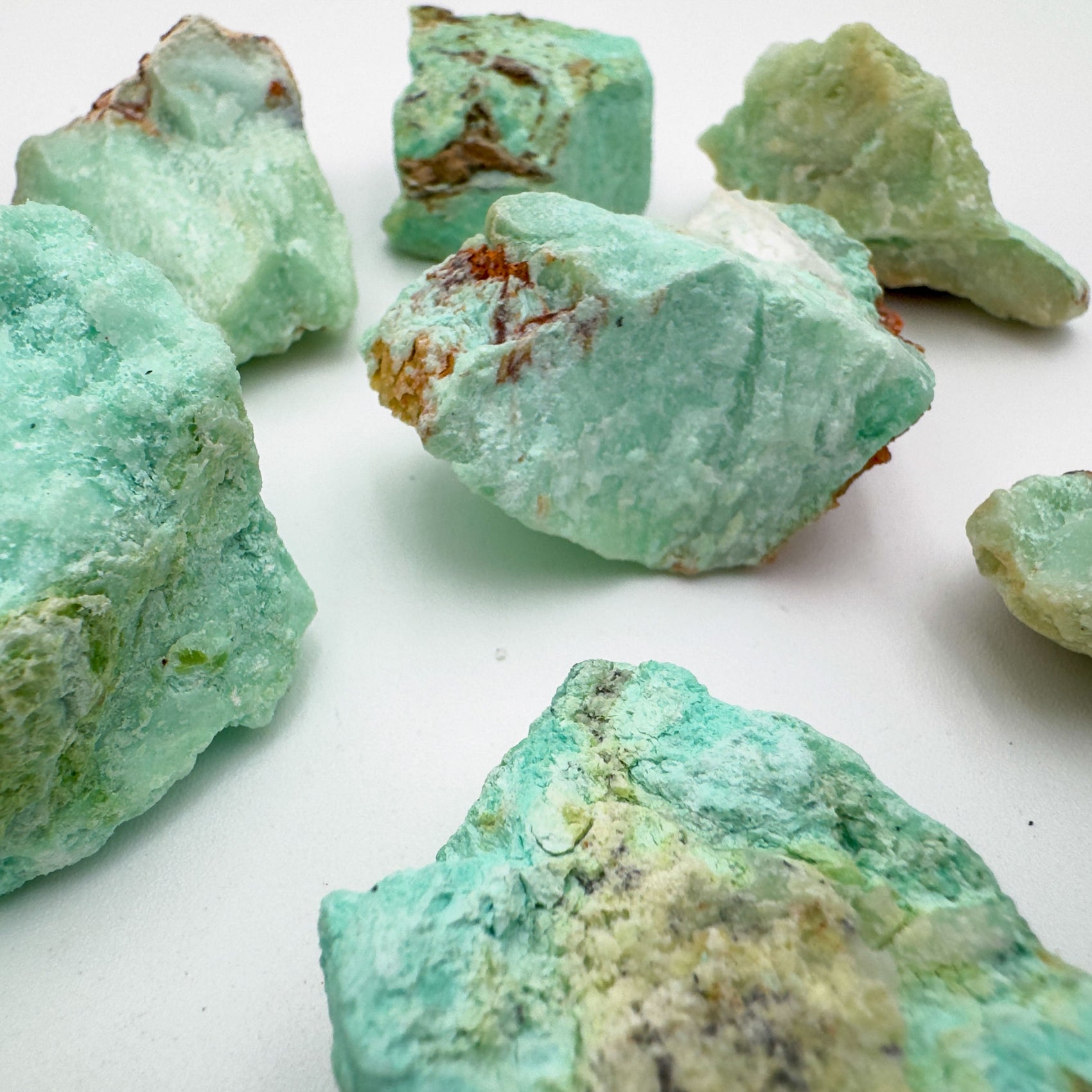 Raw Chrysoprase rough from Minas Gerais Brazil bulk lot